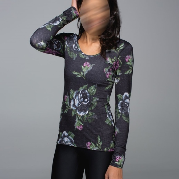 SALE! rare Lululemon double U floral top - Picture 3 of 5
